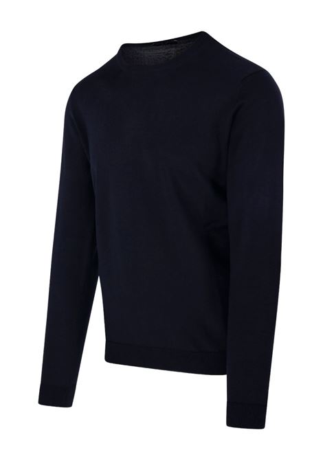crew-neck sweater man navy ROBERTO COLLINA | 253M01001M0110